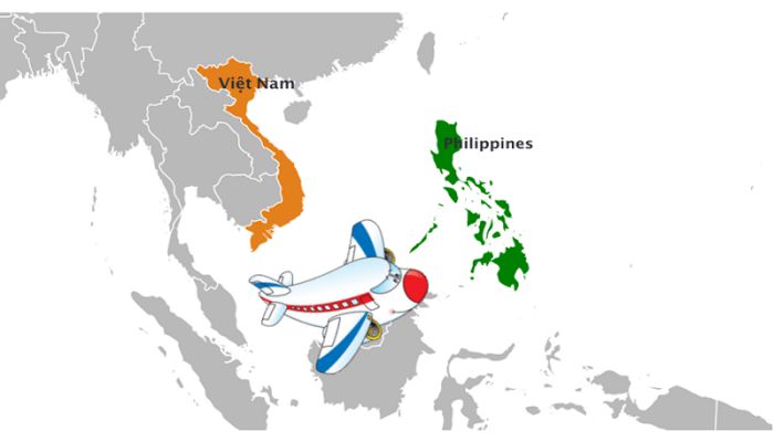 thời gian bay từ Việt Nam sang Philippines